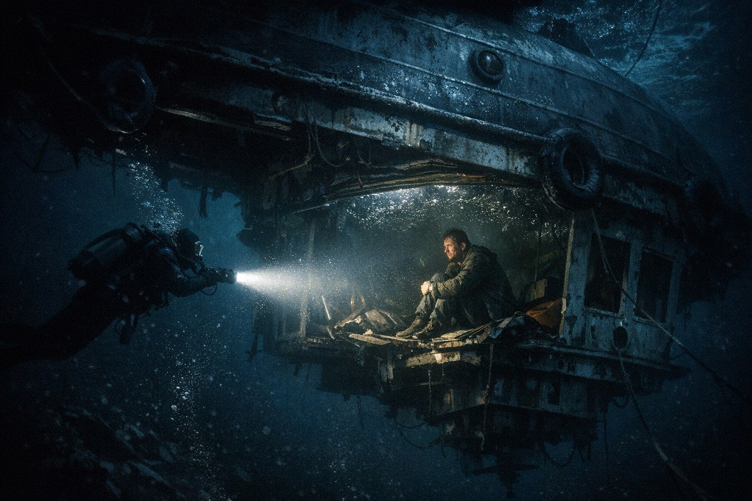 You are currently viewing The Knock in the Dark: 60 Hours Alive Inside a Sunken Ship