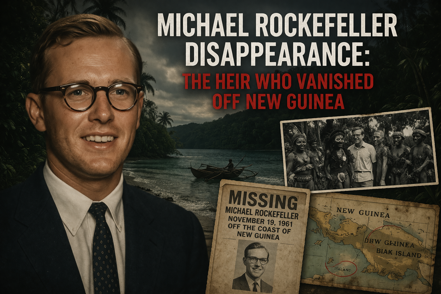 You are currently viewing Michael Rockefeller Disappearance — The Heir Who Vanished Off New Guinea