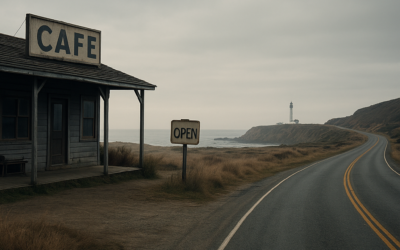ashakreimerdisappearance cinematic coastal cafe scene