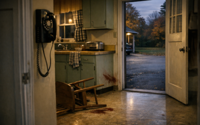Joan Risch disappearance featured image showing a 1960s kitchen and quiet driveway at dusk
